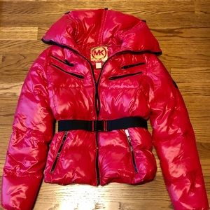 Red Michael Kors Puffer Jacket (Small)
